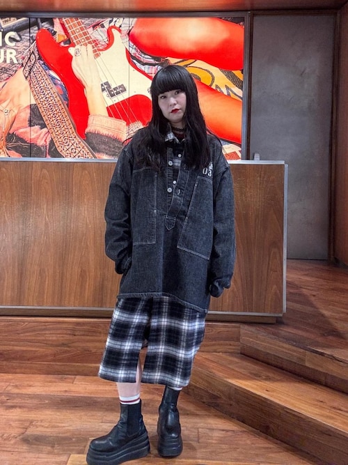 HYSTERIC 0321 デニムプルオーバーシャツ（シャツ/ブラウス