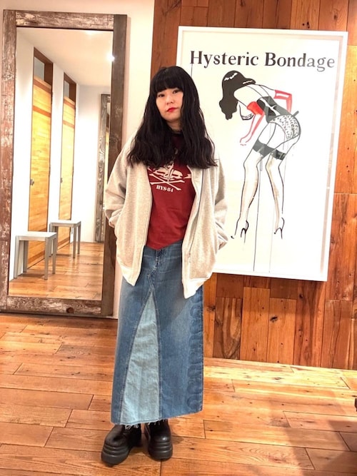 HYSTERIC GLAMOUR スカート SNAKE LOOP リメイクデニムスカート