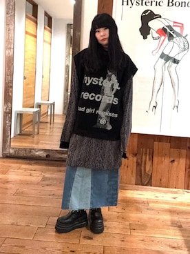 「HYSTERIC GLAMOUR（ヒステリックグラマー）のアイテム（ワンピース/ドレス）」を使った、fukuchanさん（レディース・154cm）の秋コーディネート