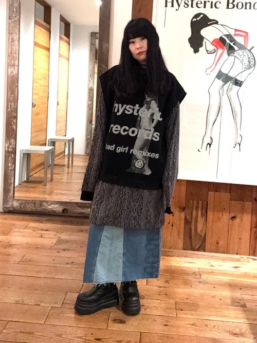 SNAKE LOOP リメイクデニムスカート（スカート）｜HYSTERIC GLAMOUR