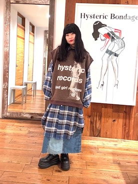 「HYSTERIC GLAMOUR（ヒステリックグラマー）のアイテム（ワンピース/ドレス）」を使った、fukuchanさん（レディース・154cm）の秋コーディネート
