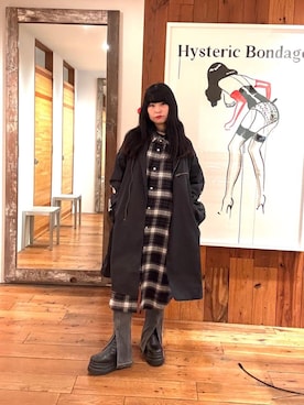「HYSTERIC GLAMOUR（ヒステリックグラマー）のアイテム（ワンピース/ドレス）」を使った、fukuchanさん（レディース・154cm）の秋コーディネート