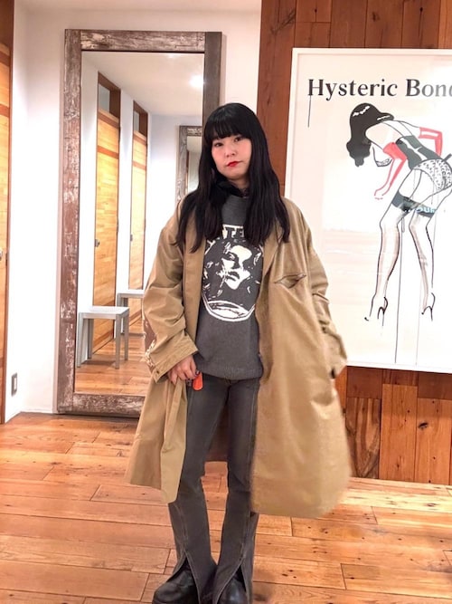 HYSTERIC GLAMOUR ローリング・ストーンズ セーター ベージュ HYSTERIC GLAMOUR（ヒステリックグラマー）の「THE ROLLING