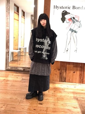 「HYSTERIC GLAMOUR（ヒステリックグラマー）のアイテム（ワンピース/ドレス）」を使った、fukuchanさん（レディース・154cm）の秋コーディネート