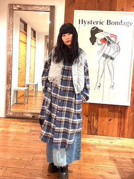 「HYSTERIC GLAMOUR（ヒステリックグラマー）のアイテム（ワンピース/ドレス）」を使った、fukuchanさん（レディース・154cm）の秋コーディネート