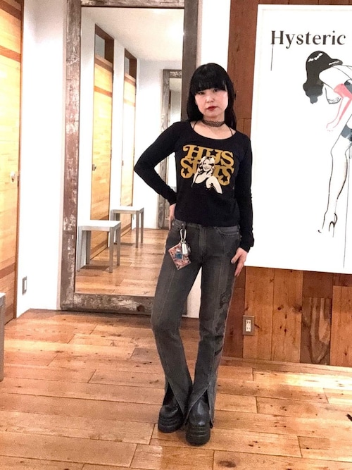 GUITAR GIRL センタースリットデニムパンツ（デニムパンツ）｜HYSTERIC