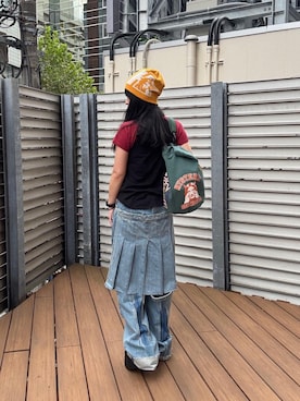 「HYSTERIC GLAMOUR（ヒステリックグラマー）のアイテム（ショルダーバッグ）」を使った、fukuchanさん（レディース・154cm）の秋コーディネート