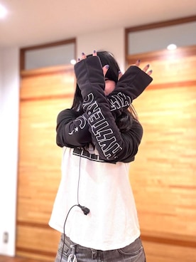 「アイテム（アームカバー）」を使った、fukuchanさん（レディース・154cm）の秋コーディネート