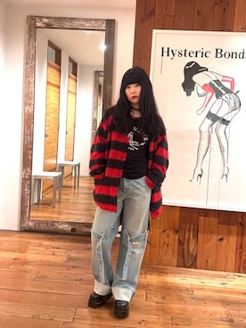 「HYSTERIC GLAMOUR（ヒステリックグラマー）のアイテム（デニムパンツ）」を使った、fukuchanさん（レディース・154cm）の秋コーディネート