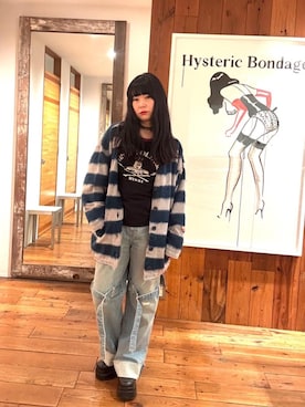 「HYSTERIC GLAMOUR（ヒステリックグラマー）のアイテム（デニムパンツ）」を使った、fukuchanさん（レディース・154cm）の秋コーディネート
