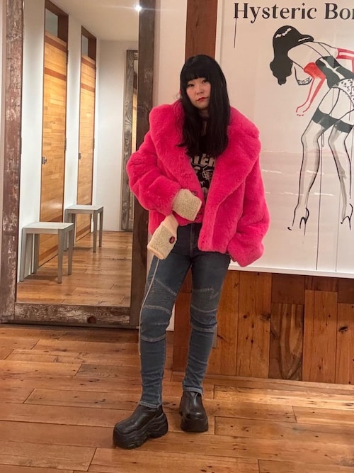 FIRE BEAR刺繍 フェイクファーブルゾン（ブルゾン）｜HYSTERIC GLAMOUR