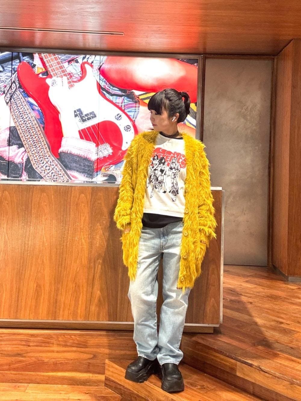ヒステリックグラマー  01253ND07 SOUND EXPERIENCEシャギーカーディガン レディース FREE HYSTERIC GLAMOUR（ヒステリックグラマー）の「SOUND EXPERIENCE