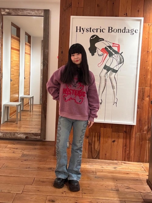 FIRE BEAR刺繍 オーバーサイズスウェット（スウェット）｜HYSTERIC