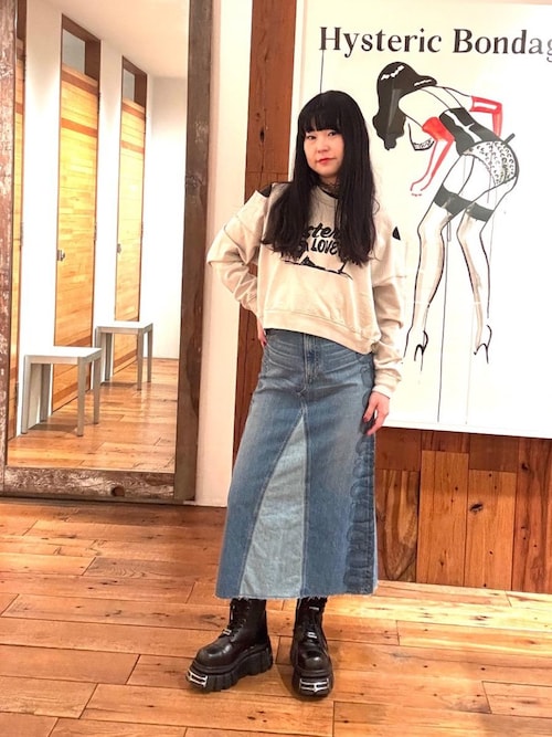 SNAKE LOOP リメイクデニムスカート（スカート）｜HYSTERIC GLAMOUR