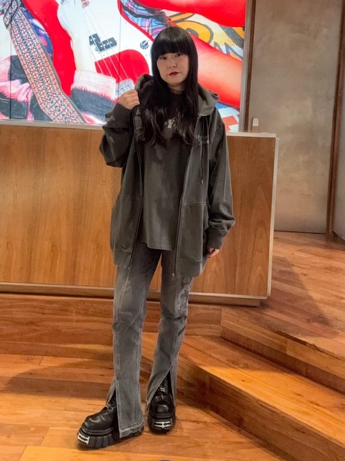 ヒステリックグラマー パーカー HYSTERIC GLAMOUR（ヒステリックグラマー）の「HYS ROCK総柄 PK