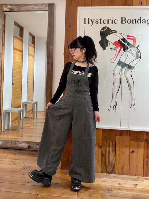 希少HystericGlamourヒステリックグラマー デニムオーバーオール HYSTERIC GLAMOUR（ヒステリックグラマー） サロペット オーバーオール