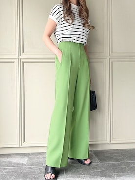 「JUNOAH（ジュノア）のアイテム」を使った、moi☺︎さん（レディース・154cm）の夏コーディネート
