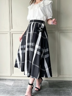 「JUNOAH（ジュノア）のアイテム」を使った、moi☺︎さん（レディース・154cm）の夏コーディネート