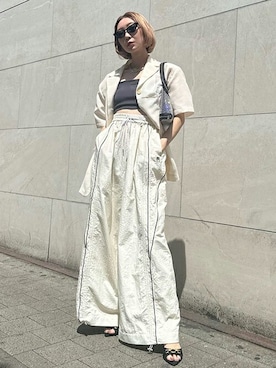 「ハーフスリーブ」｜「アイテム（ジャケット/アウター）」を使った、PRANK PROJECTさん（レディース・162cm）の春コーディネート