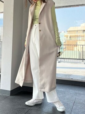「EGOIST（エゴイスト）のアイテム」を使った、リシークさん（レディース・162cm）の春コーディネート