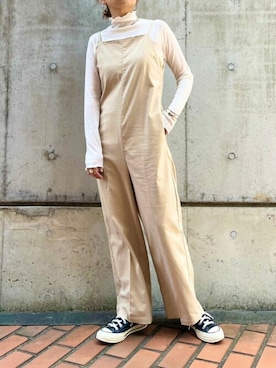 「カラー×コーデ」｜「アイテム（ワンピース）」を使った、リシークさん（レディース・160cm）の春コーディネート