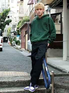 「MFC STORE（エムエフシーストア）のアイテム」を使った、MFC STORE 原宿さん（メンズ・183cm）の秋コーディネート