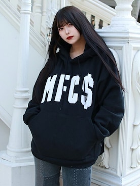 「MFC STORE（エムエフシーストア）のアイテム」を使った、MFC STORE 原宿さん（レディース・156cm）の冬コーディネート