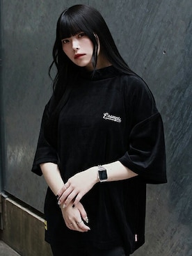 「EXAMPLE（エグザンプル）のアイテム」を使った、MFC STORE 原宿さん（レディース・156cm）の春コーディネート