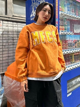 「EXAMPLE（エグザンプル）のアイテム（パンツ）」を使った、MFC STORE 原宿さん（レディース・160cm）の秋コーディネート