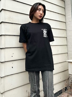 「コラボTシャツ」｜MFC STORE 原宿さん（レディース・160cm）の秋コーディネート