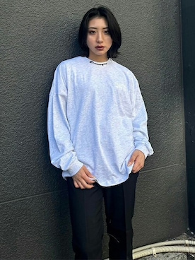 「EXAMPLE（エグザンプル）のアイテム」を使った、MFC STORE 原宿さん（レディース・160cm）の冬コーディネート