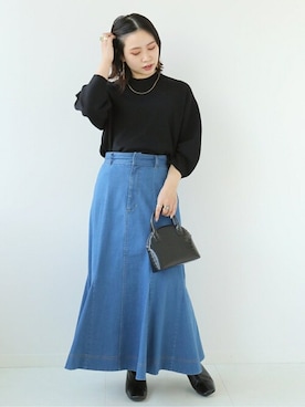 「Simplicite（サンプリシテ）のアイテム（バッグ）」を使った、asakoさん（レディース・153cm）の春コーディネート