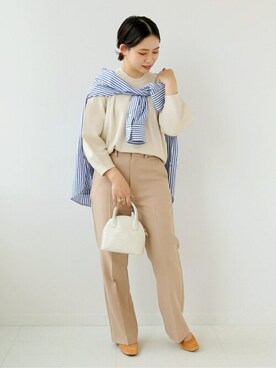 「Simplicite（サンプリシテ）のアイテム（バッグ）」を使った、asakoさん（レディース・153cm）の春コーディネート