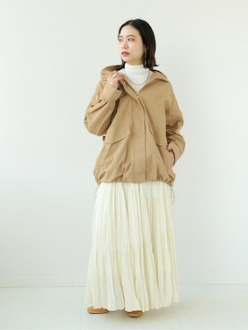 「Simplicite（サンプリシテ）のアイテム（ブルゾン）」を使った、asakoさん（レディース・153cm）の春コーディネート