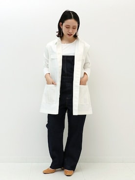 「Simplicite（サンプリシテ）のアイテム（オールインワン・サロペット）」を使った、asakoさん（レディース・153cm）の春コーディネート