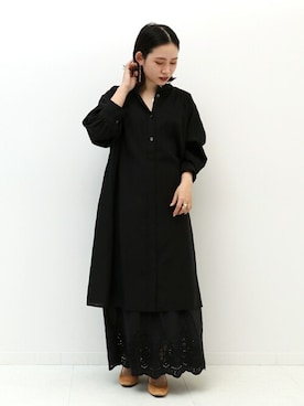 「Simplicite（サンプリシテ）のアイテム（ワンピース/ドレス）」を使った、asakoさん（レディース・153cm）の春コーディネート