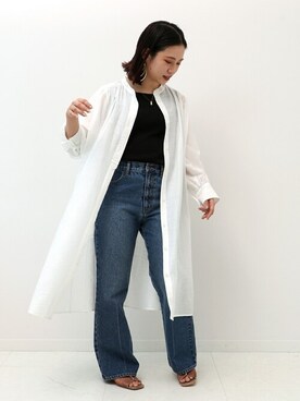 「Simplicite（サンプリシテ）のアイテム（ワンピース/ドレス）」を使った、asakoさん（レディース・153cm）の春コーディネート