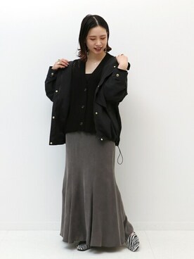 「Simplicite（サンプリシテ）のアイテム（ブルゾン）」を使った、asakoさん（レディース・153cm）の春コーディネート