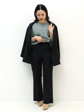 「Simplicite（サンプリシテ）のアイテム（ジャケット/アウター）」を使った、asakoさん（レディース・153cm）の春コーディネート
