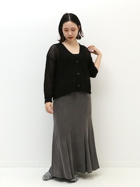 「Simplicite（サンプリシテ）のアイテム（スリッポン）」を使った、asakoさん（レディース・153cm）の春コーディネート