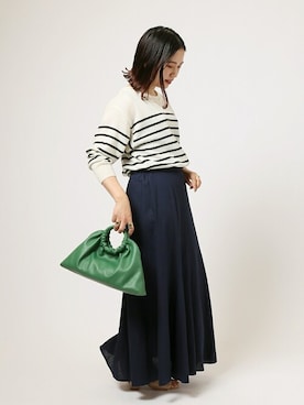 「Simplicite（サンプリシテ）のアイテム（バッグ）」を使った、asakoさん（レディース・153cm）の春コーディネート