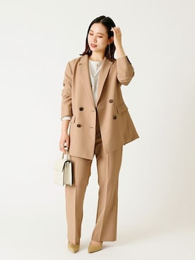「Simplicite（サンプリシテ）のアイテム（ジャケット/アウター）」を使った、asakoさん（レディース・153cm）の春コーディネート