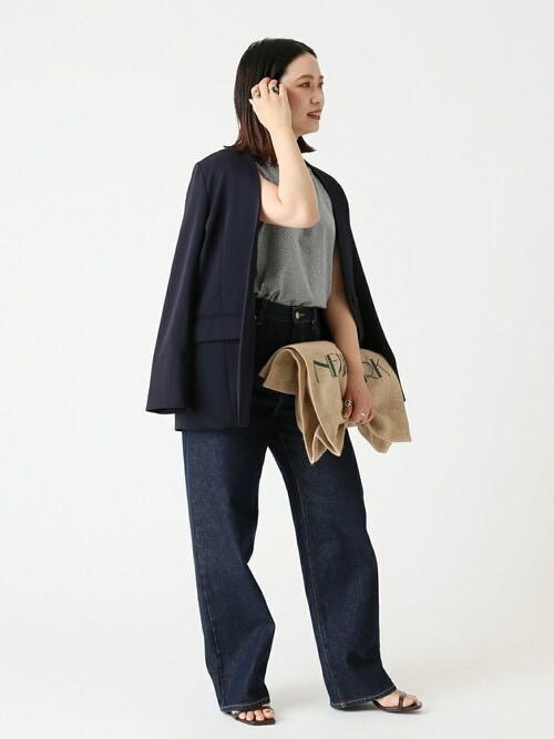 asakoさんのデニムパンツ「Natural Friendly Denim バギーパンツ◆(Simplicite|サンプリシテ)」を使ったコーディネート