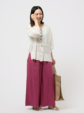 「Simplicite（サンプリシテ）のアイテム」を使った、asakoさん（レディース・153cm）の春コーディネート