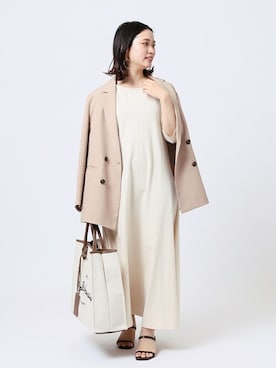 「Simplicite（サンプリシテ）のアイテム（ワンピース/ドレス）」を使った、asakoさん（レディース・153cm）の春コーディネート