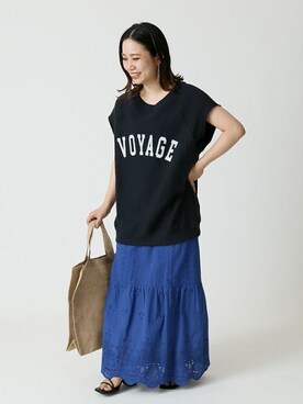 「Simplicite（サンプリシテ）のアイテム（サンダル）」を使った、asakoさん（レディース・153cm）の春コーディネート