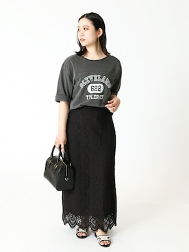 「Simplicite（サンプリシテ）のアイテム（バッグ）」を使った、asakoさん（レディース・153cm）の夏コーディネート