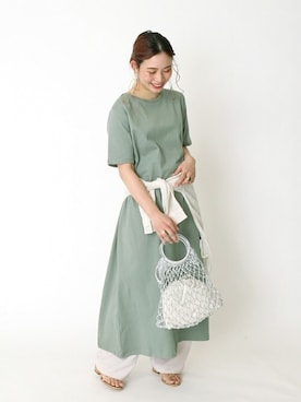 「Simplicite（サンプリシテ）のアイテム」を使った、asakoさん（レディース・153cm）の夏コーディネート