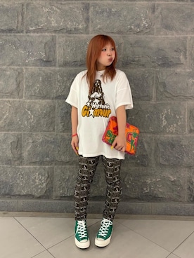 「ロック」｜「アイテム（スウェットパンツ）」を使った、ニチさん（レディース・152cm）の夏コーディネート