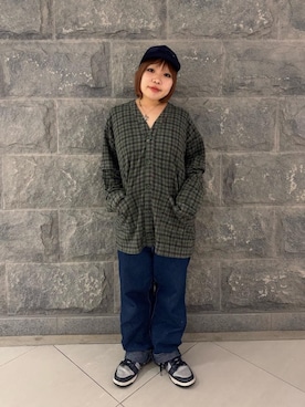 「シャツ 」｜「アイテム（帽子）」を使った、ニチさん（レディース・152cm）の秋コーディネート